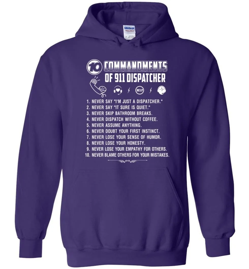 10 Commandments Of 911 Dispatcher Hoodie