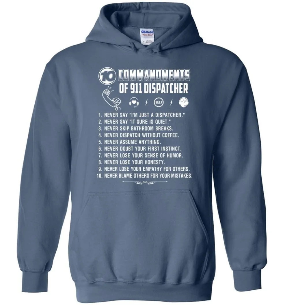 10 Commandments Of 911 Dispatcher Hoodie