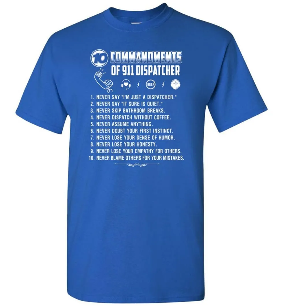 10 Commandments Of 911 Dispatcher T-Shirt