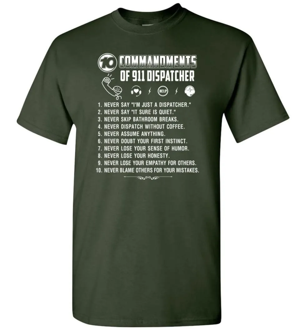 10 Commandments Of 911 Dispatcher T-Shirt