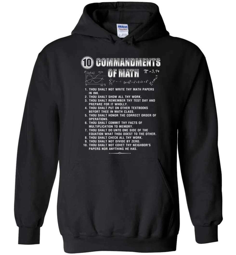 10 Commandments Of Math Hoodie