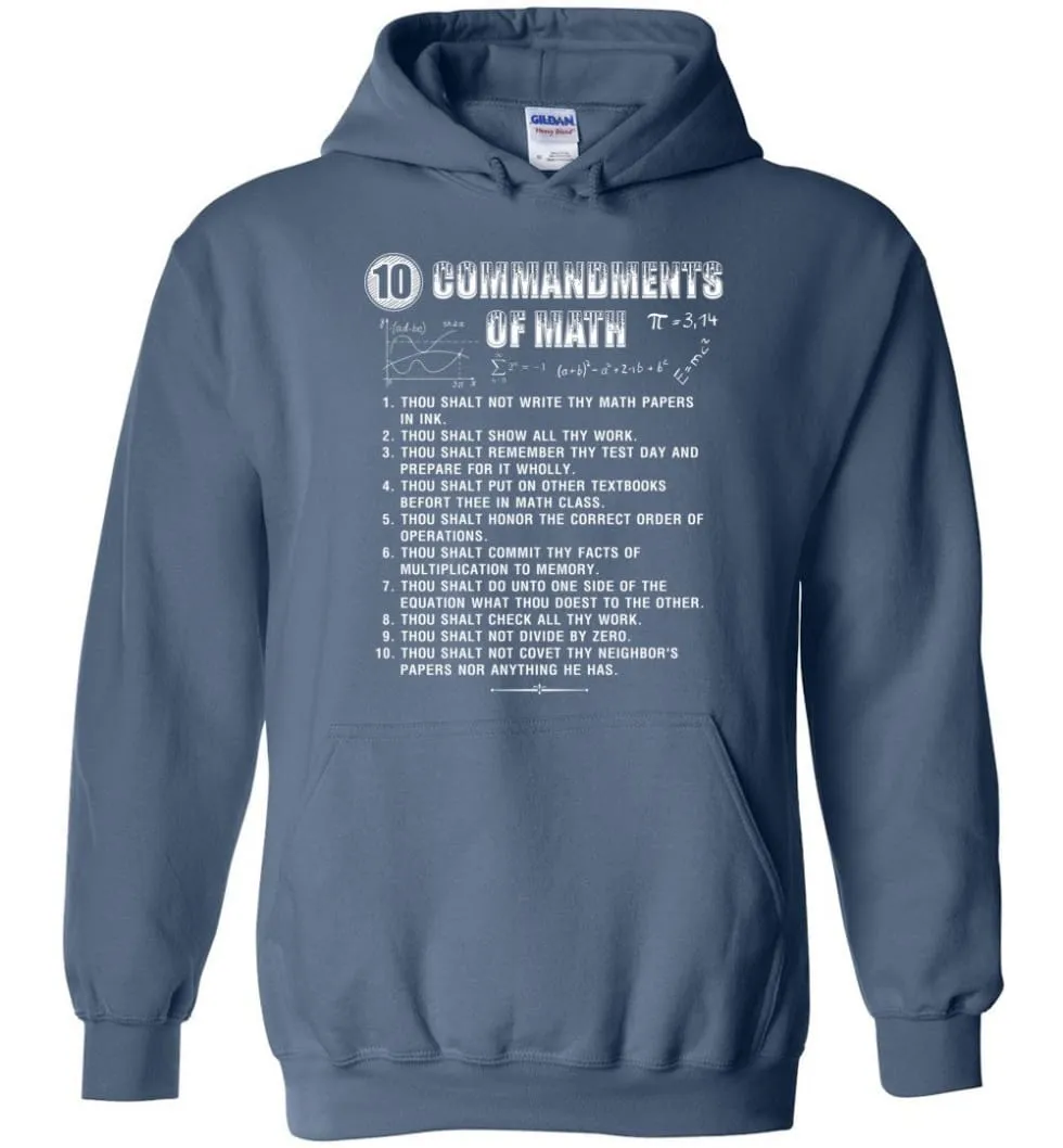 10 Commandments Of Math Hoodie