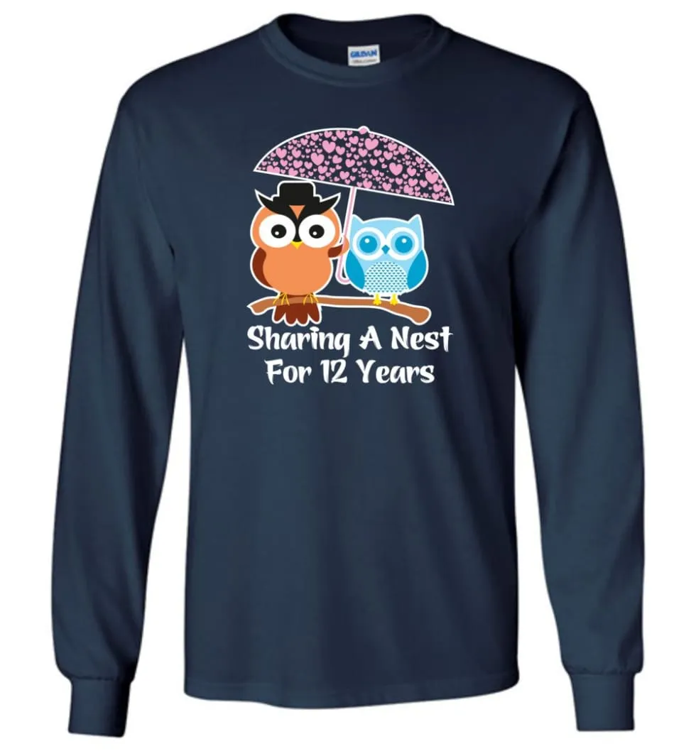 12 Years Wedding Anniversary Gifts Valentine's Day Long Sleeve T-Shirt