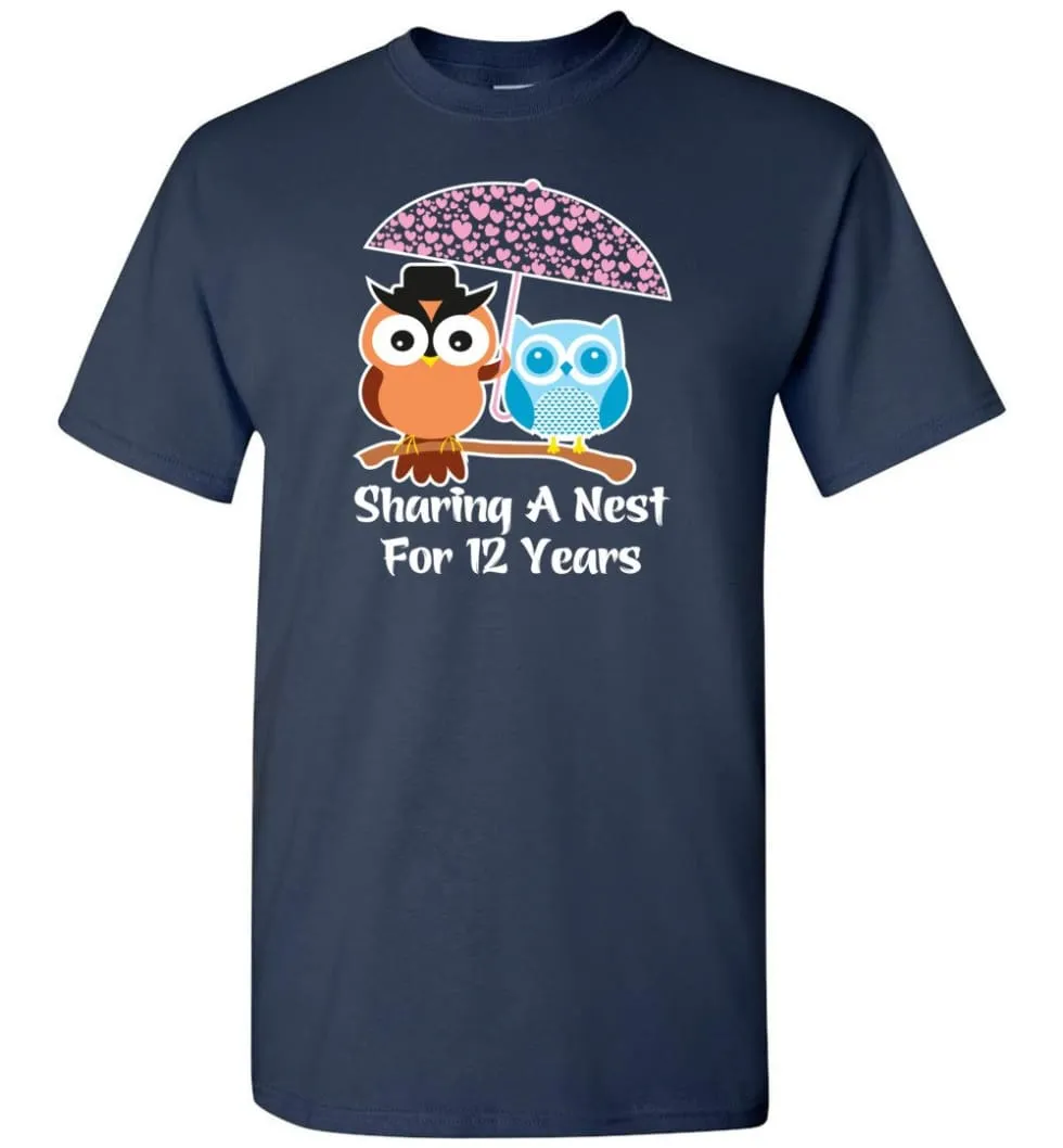 12 Years Wedding Anniversary Gifts Valentine's Day T-shirt