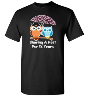 12 Years Wedding Anniversary Gifts Valentine's Day T-shirt