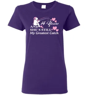 14 Years Anniversary She Still My Greatest Catch Women Tee