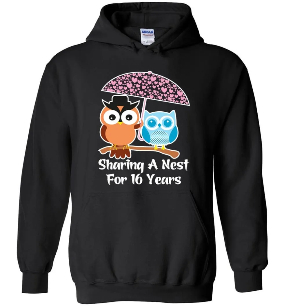 16 Years Wedding Anniversary Gifts Valentine's Day Hoodie