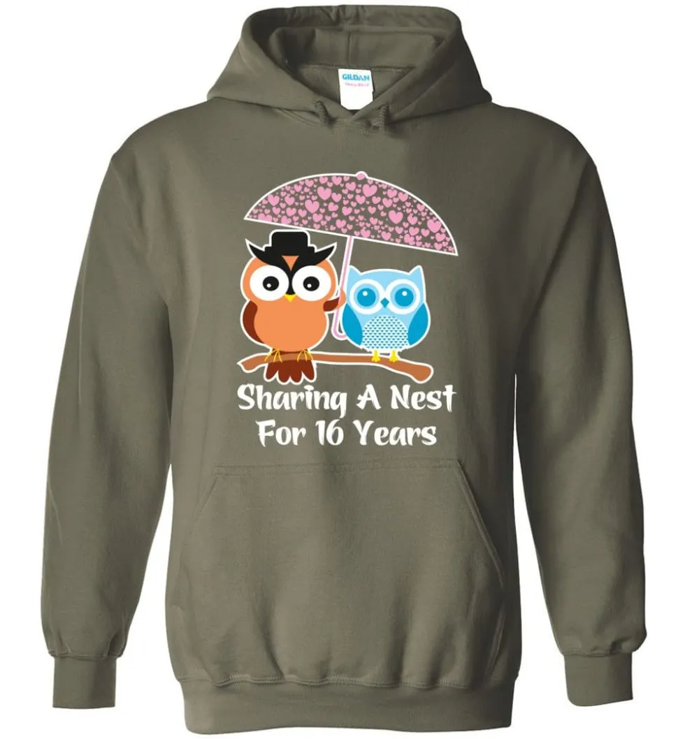 16 Years Wedding Anniversary Gifts Valentine's Day Hoodie