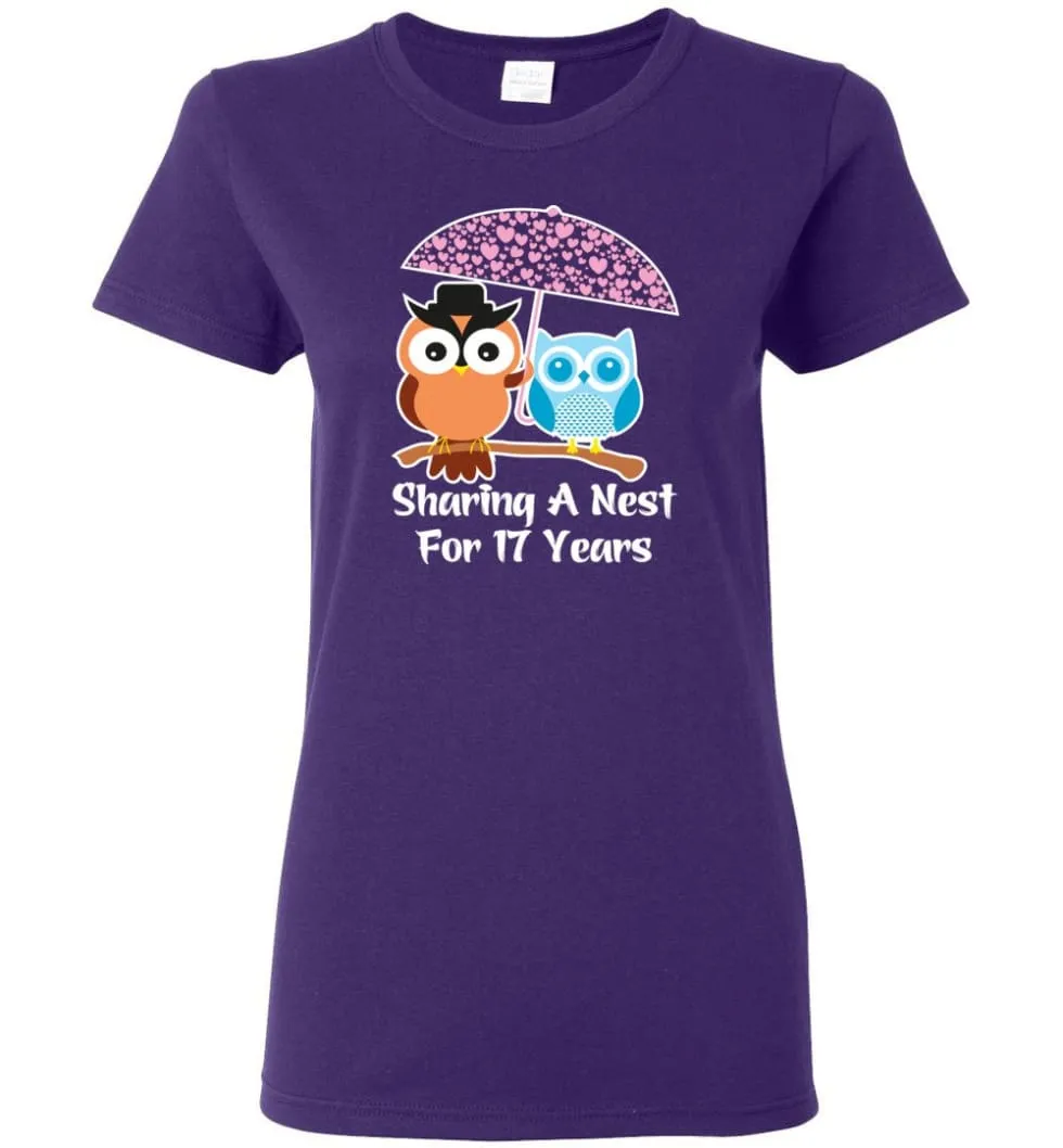 17 Years Wedding Anniversary Gifts Valentine's Day Women Tee