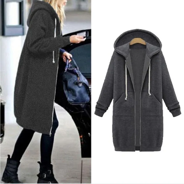 2018 Autumn Winter Coat Women Jacket Plus Size 5XL Ladies Retro Zipper Up Bomber Women Jacket Hat Casual Coat Outwear