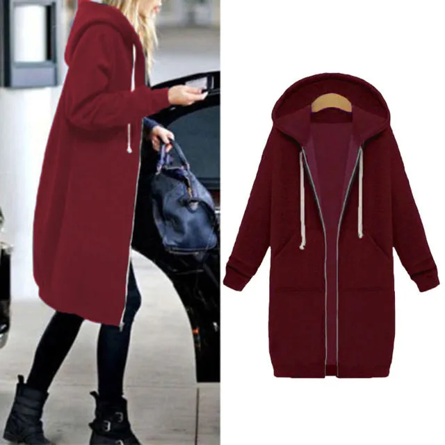 2018 Autumn Winter Coat Women Jacket Plus Size 5XL Ladies Retro Zipper Up Bomber Women Jacket Hat Casual Coat Outwear