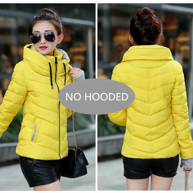 2018 new ladies fashion coat winter jacket women outerwear short wadded jacket female padded parka women's overcoat