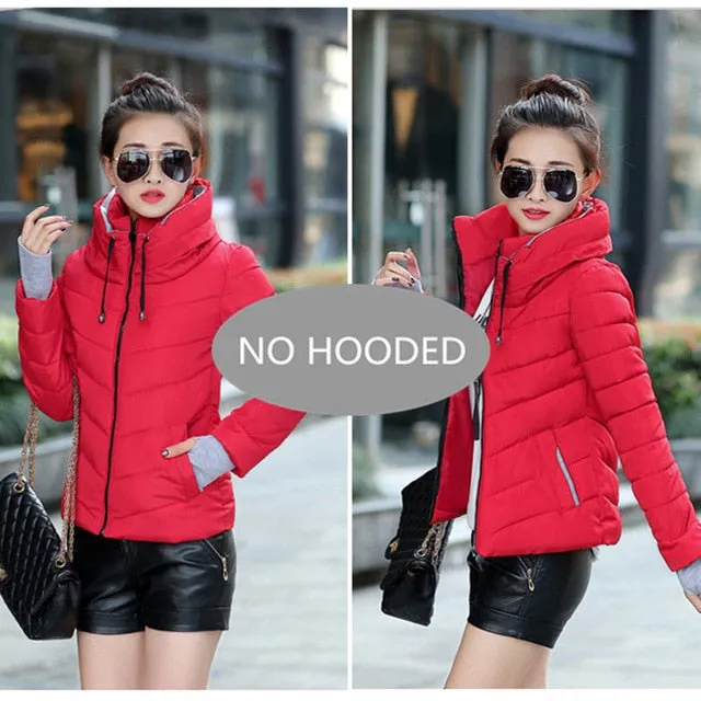 2018 new ladies fashion coat winter jacket women outerwear short wadded jacket female padded parka women's overcoat