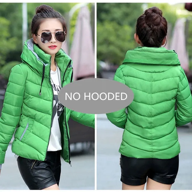 2018 new ladies fashion coat winter jacket women outerwear short wadded jacket female padded parka women's overcoat