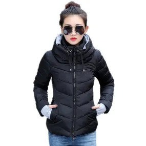 2018 new ladies fashion coat winter jacket women outerwear short wadded jacket female padded parka women's overcoat