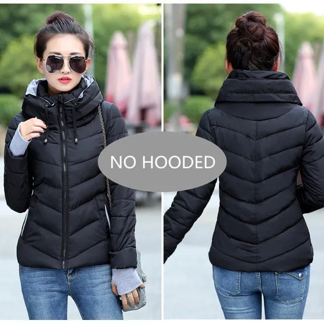 2018 new ladies fashion coat winter jacket women outerwear short wadded jacket female padded parka women's overcoat