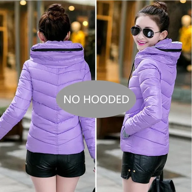 2018 new ladies fashion coat winter jacket women outerwear short wadded jacket female padded parka women's overcoat