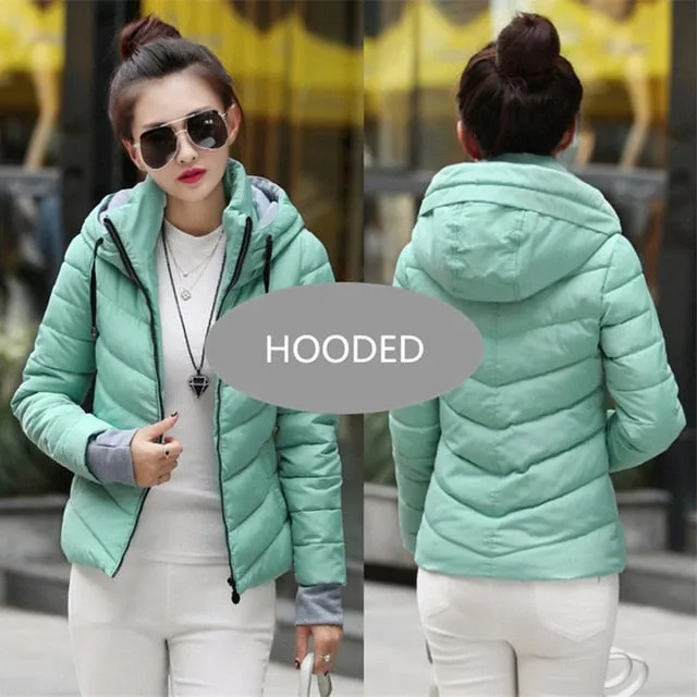 2018 new ladies fashion coat winter jacket women outerwear short wadded jacket female padded parka women's overcoat