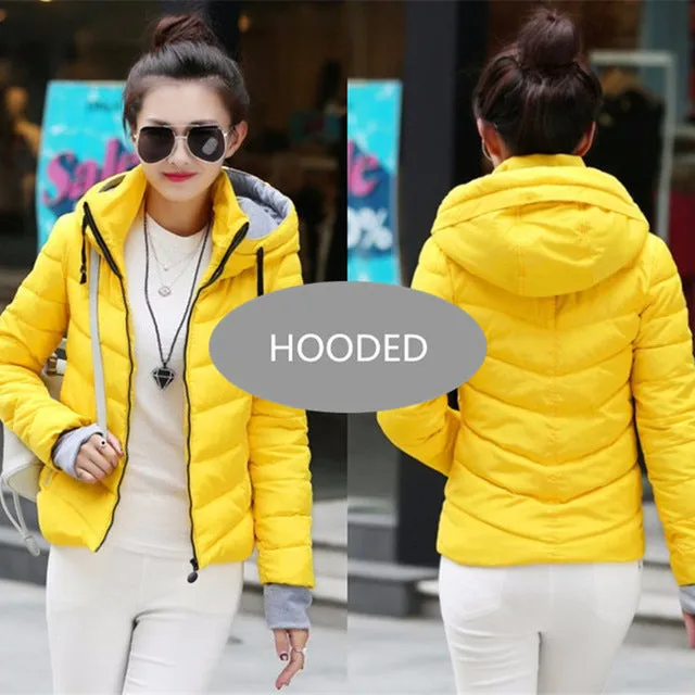 2018 new ladies fashion coat winter jacket women outerwear short wadded jacket female padded parka women's overcoat