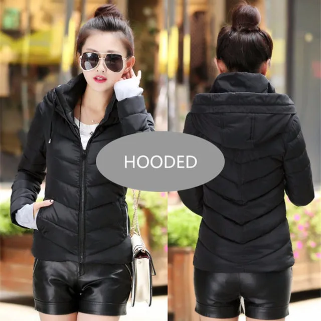 2018 new ladies fashion coat winter jacket women outerwear short wadded jacket female padded parka women's overcoat