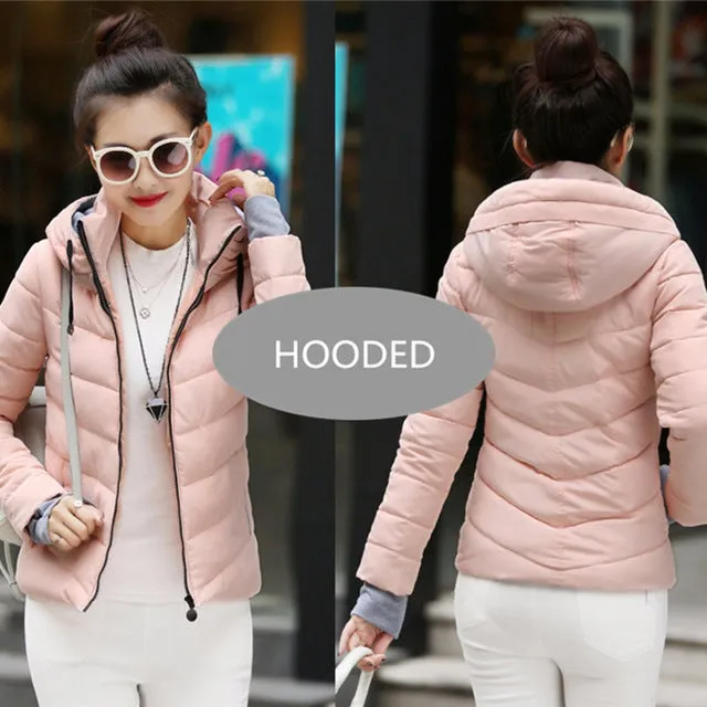 2018 new ladies fashion coat winter jacket women outerwear short wadded jacket female padded parka women's overcoat