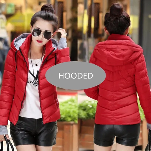 2018 new ladies fashion coat winter jacket women outerwear short wadded jacket female padded parka women's overcoat