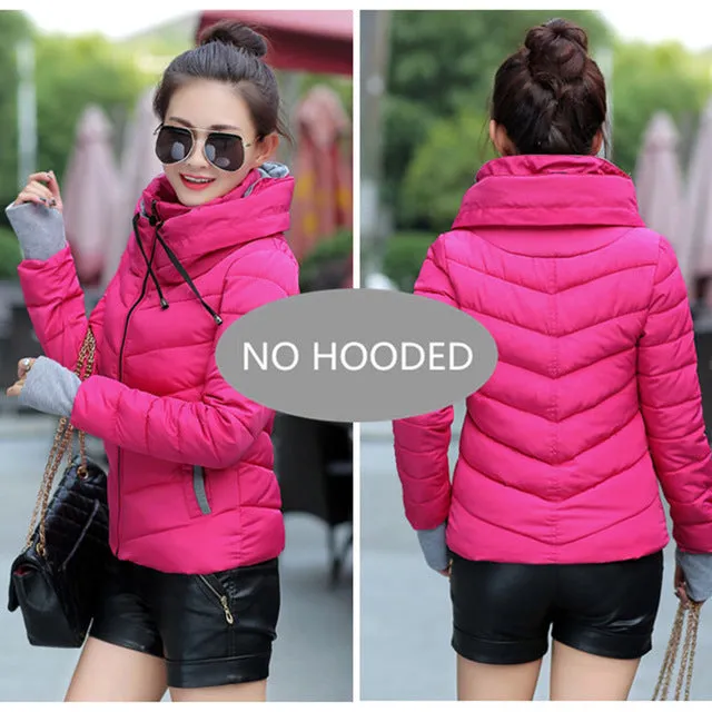 2018 new ladies fashion coat winter jacket women outerwear short wadded jacket female padded parka women's overcoat