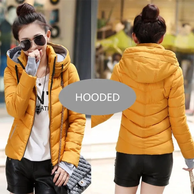 2018 new ladies fashion coat winter jacket women outerwear short wadded jacket female padded parka women's overcoat