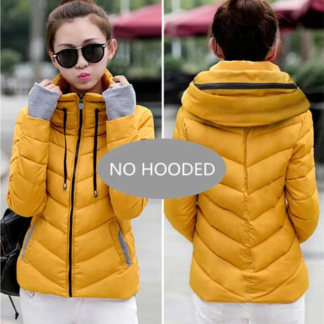 2018 new ladies fashion coat winter jacket women outerwear short wadded jacket female padded parka women's overcoat