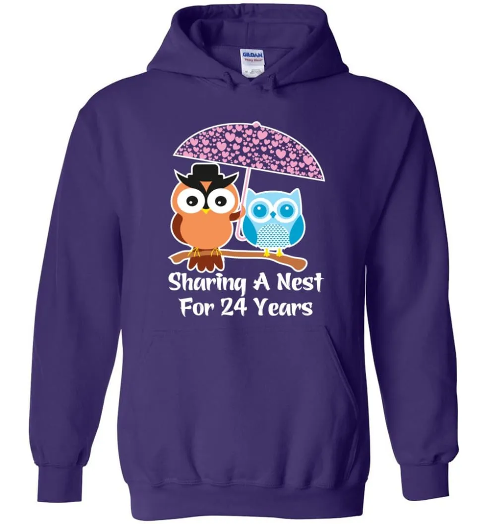 24 Years Wedding Anniversary Gifts Valentine's Day Hoodie