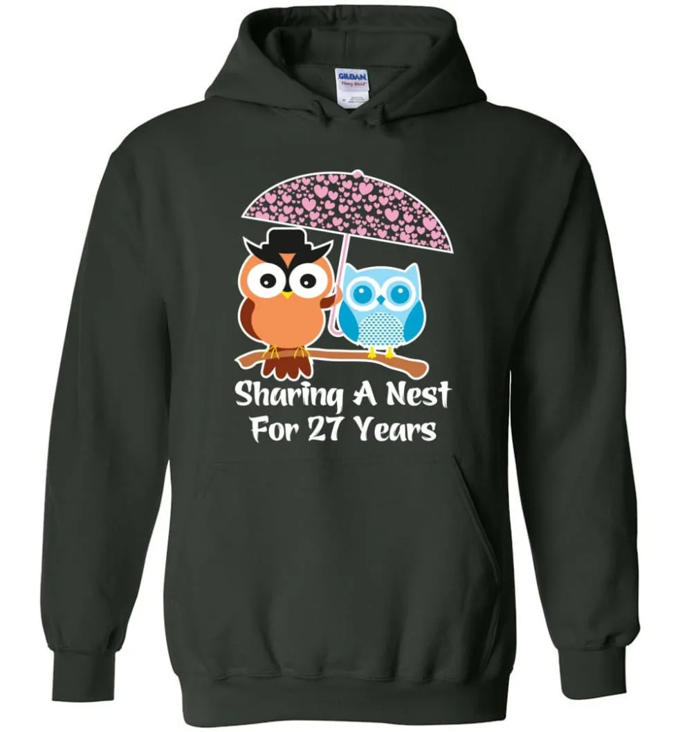 27 Years Wedding Anniversary Gifts Valentine's Day Hoodie