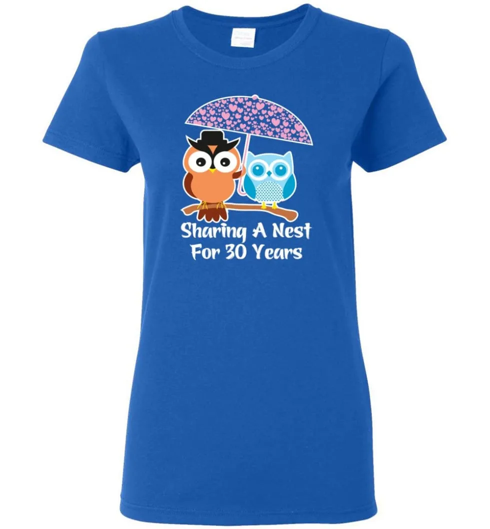 30 Years Wedding Anniversary Gifts Valentine's Day Women Tee