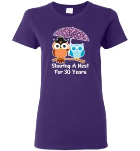 30 Years Wedding Anniversary Gifts Valentine's Day Women Tee