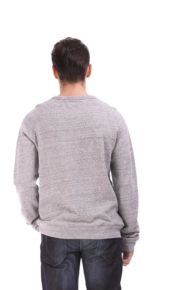 33858 Rounded Neck Sweatshirt - Heather Grey