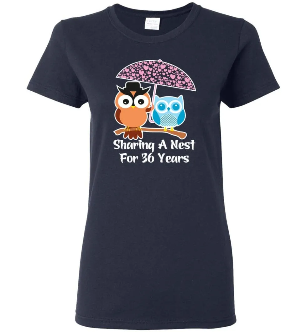 36 Years Wedding Anniversary Gifts Valentine's Day Women Tee