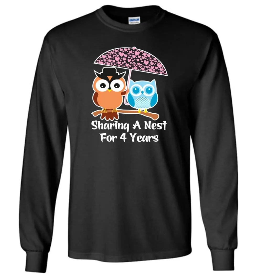 4 Years Wedding Anniversary Gifts Valentine's Day Long Sleeve T-Shirt