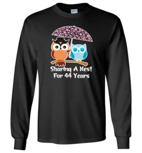 44 Years Wedding Anniversary Gifts Valentine's Day Long Sleeve T-Shirt