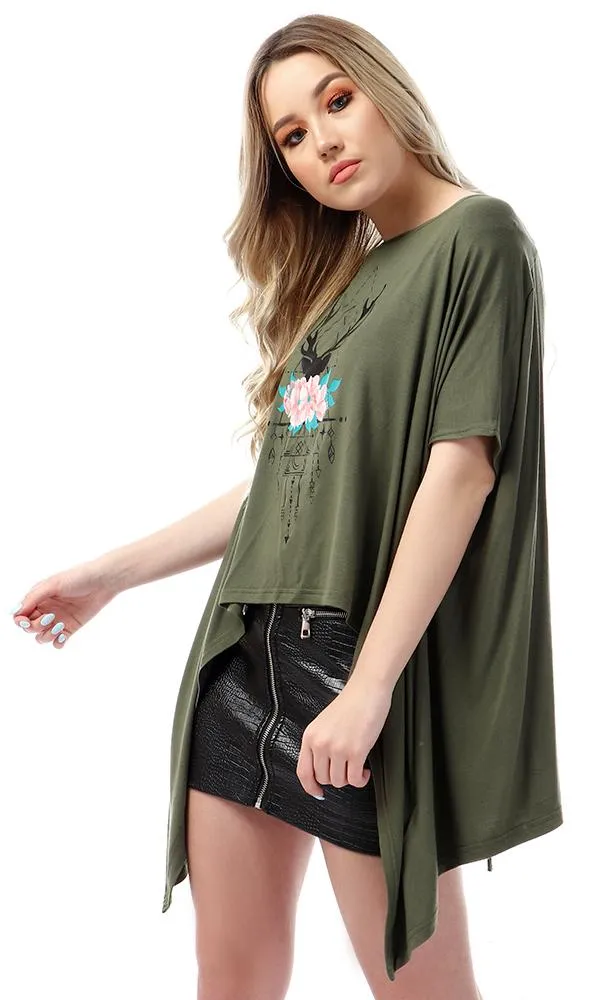 53710 Women Short Sleeve KHAKI T-Shirt