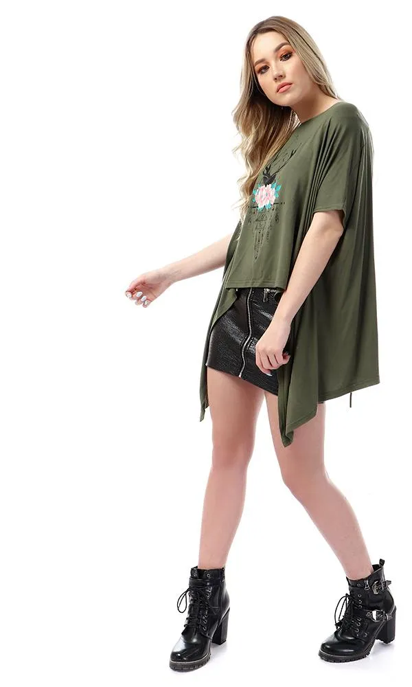 53710 Women Short Sleeve KHAKI T-Shirt