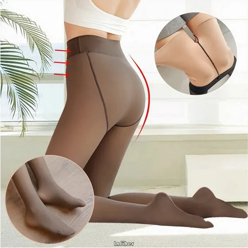 90g Sexy Thicken Stockings Women High Elastic Leggings Skin Effect Tights 2023