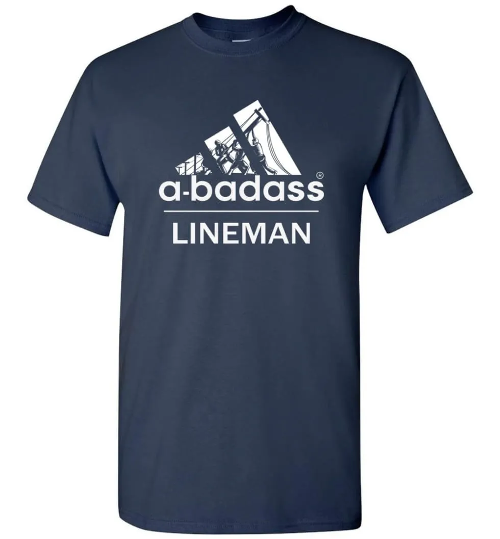 A Badass Lineman Shirts My Daddy Is A Lineman Shirt - T-Shirt