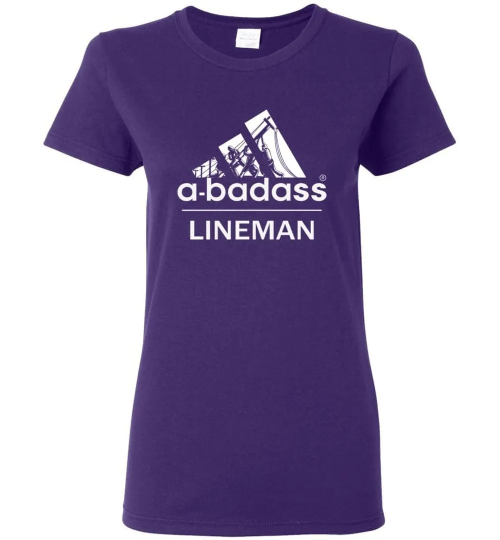 A Badass Lineman Shirts My Daddy Is A Lineman Shirt - Women T-shirt