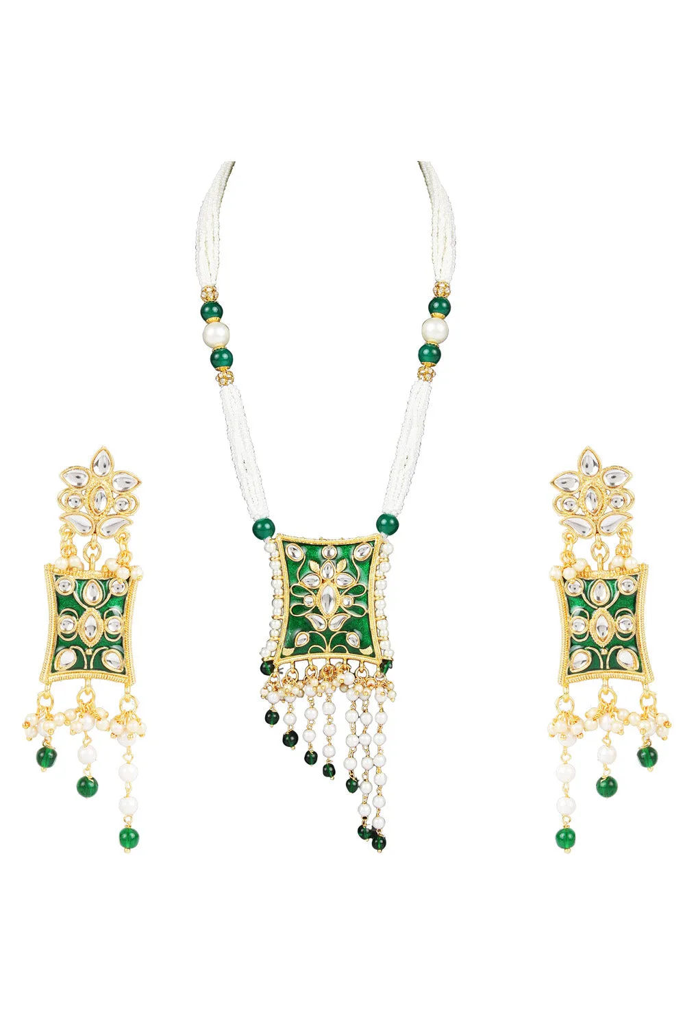 Alloy Necklace Set in Green