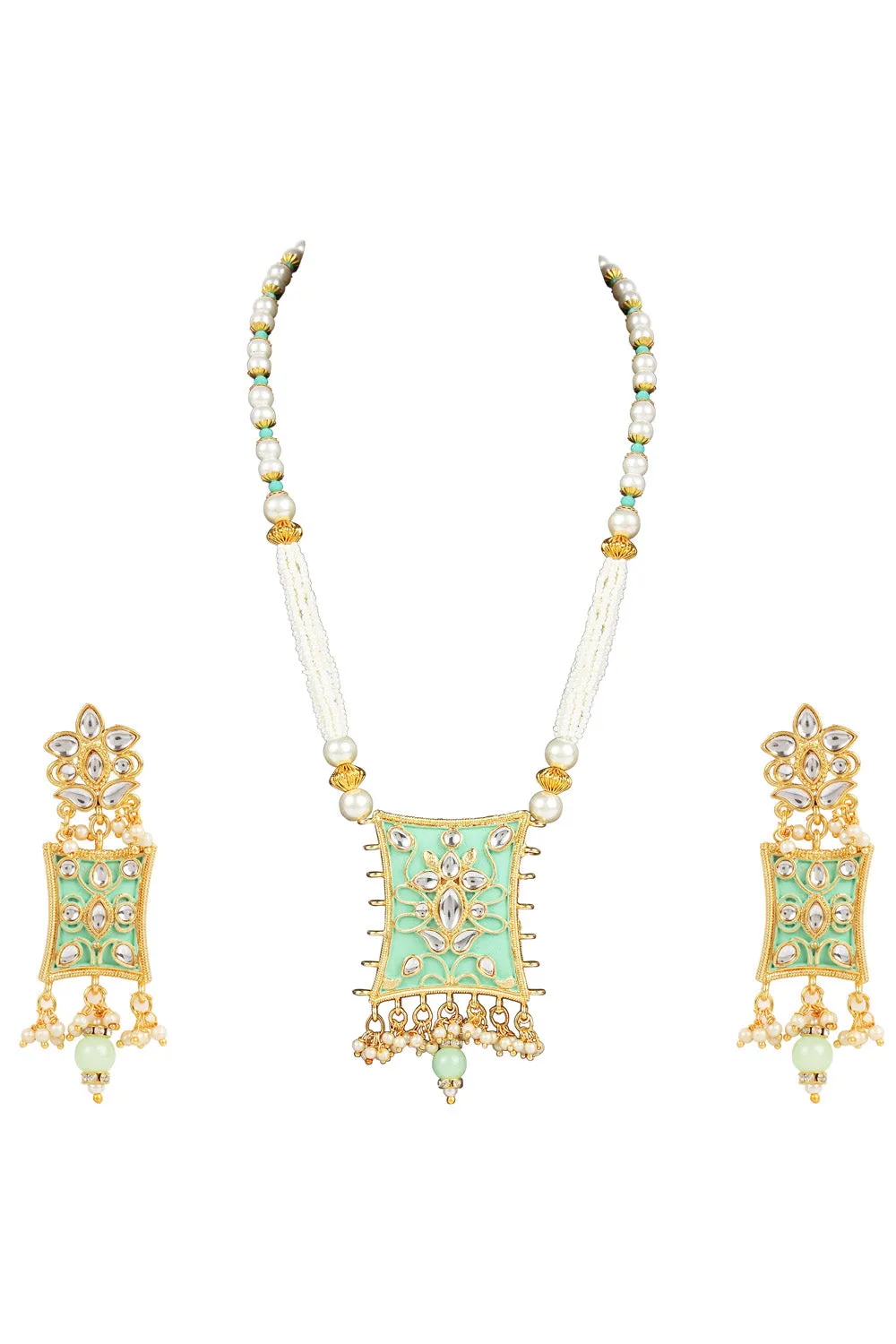 Alloy Necklace Set in Green