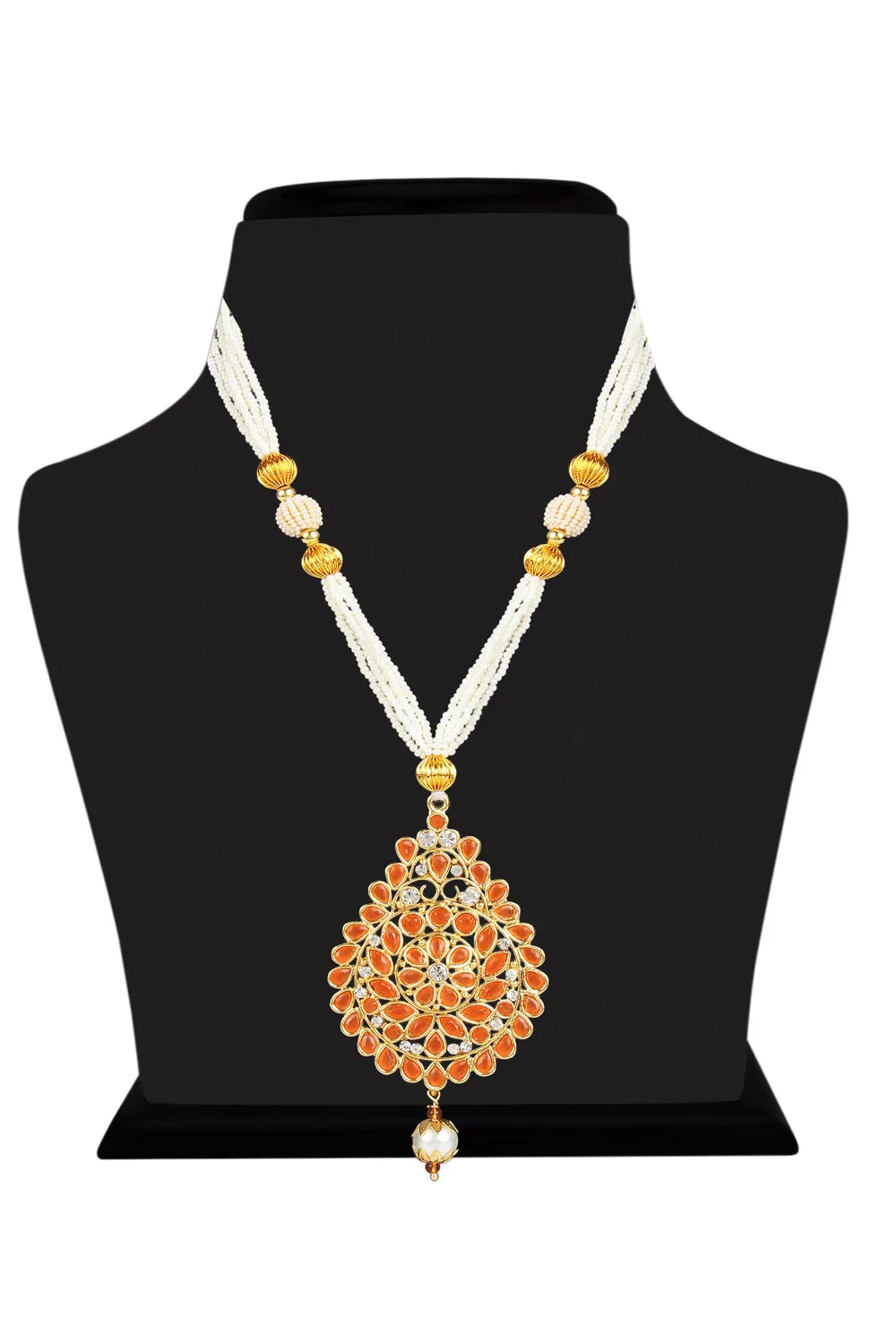 Alloy Necklace Set in Orange