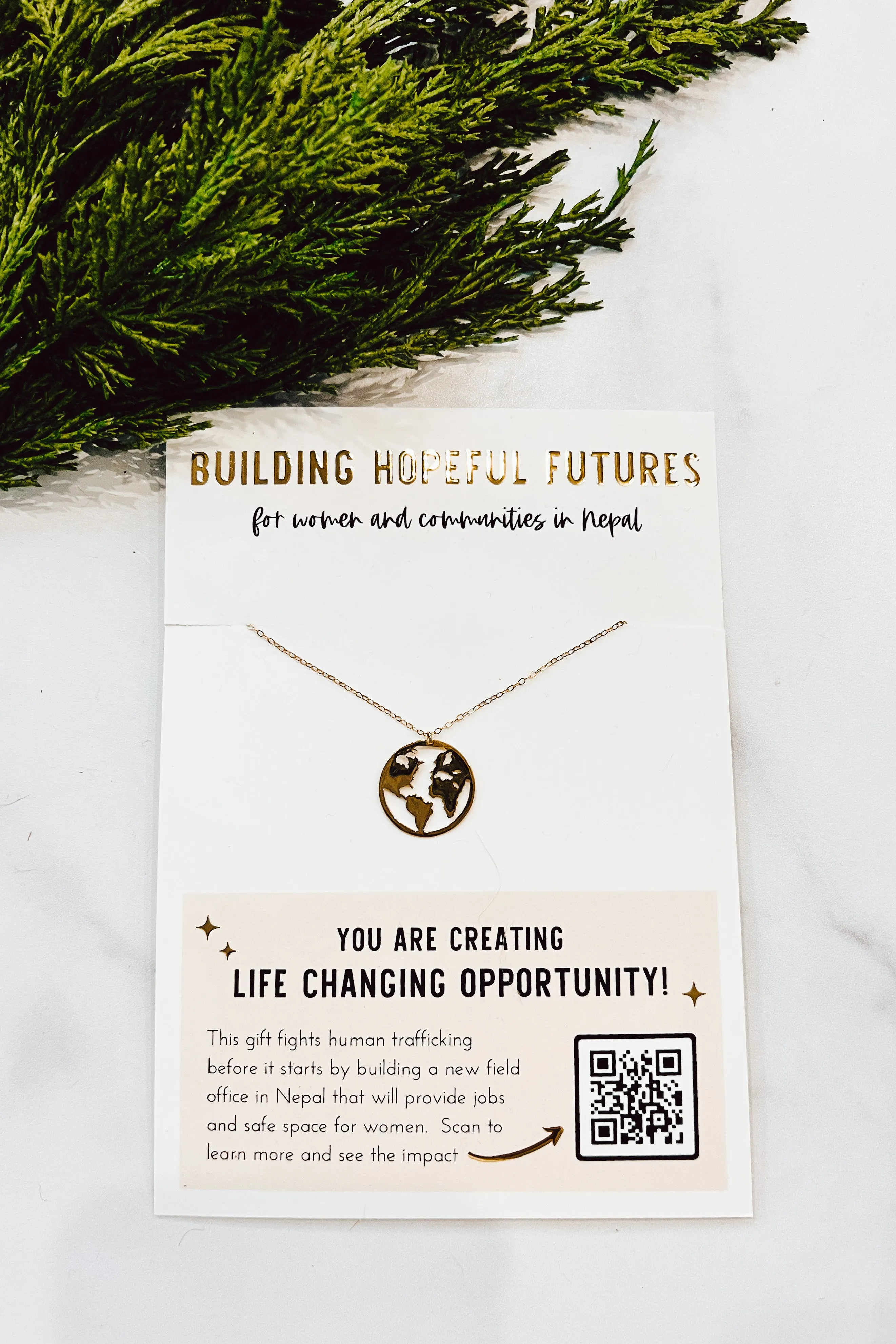 Around the Globe Necklace - Donation