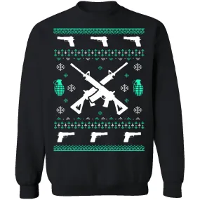 Assault Rifle Ugly Christmas Sweater