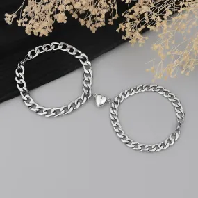 AVR JEWELS Heart Couple Bracelet For Women and Men