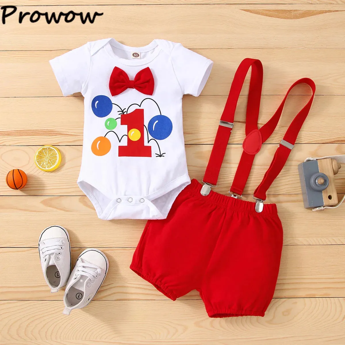 Baby Boy Birthday 1 Short Suspender Outfit Sets