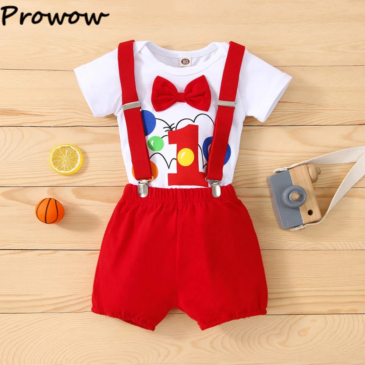 Baby Boy Birthday 1 Short Suspender Outfit Sets